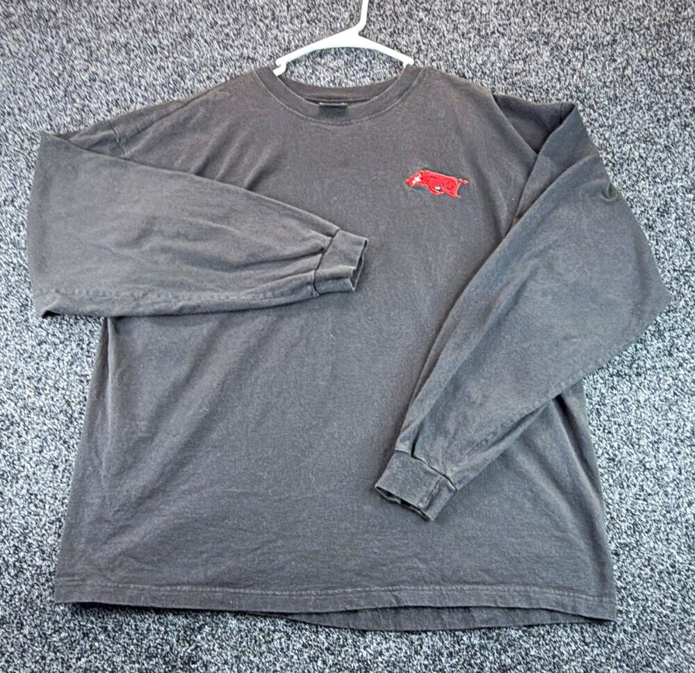 Gear For Sports Arkansas Razorbacks Long Sleeve Shirt Mens XL Gray NCAA
